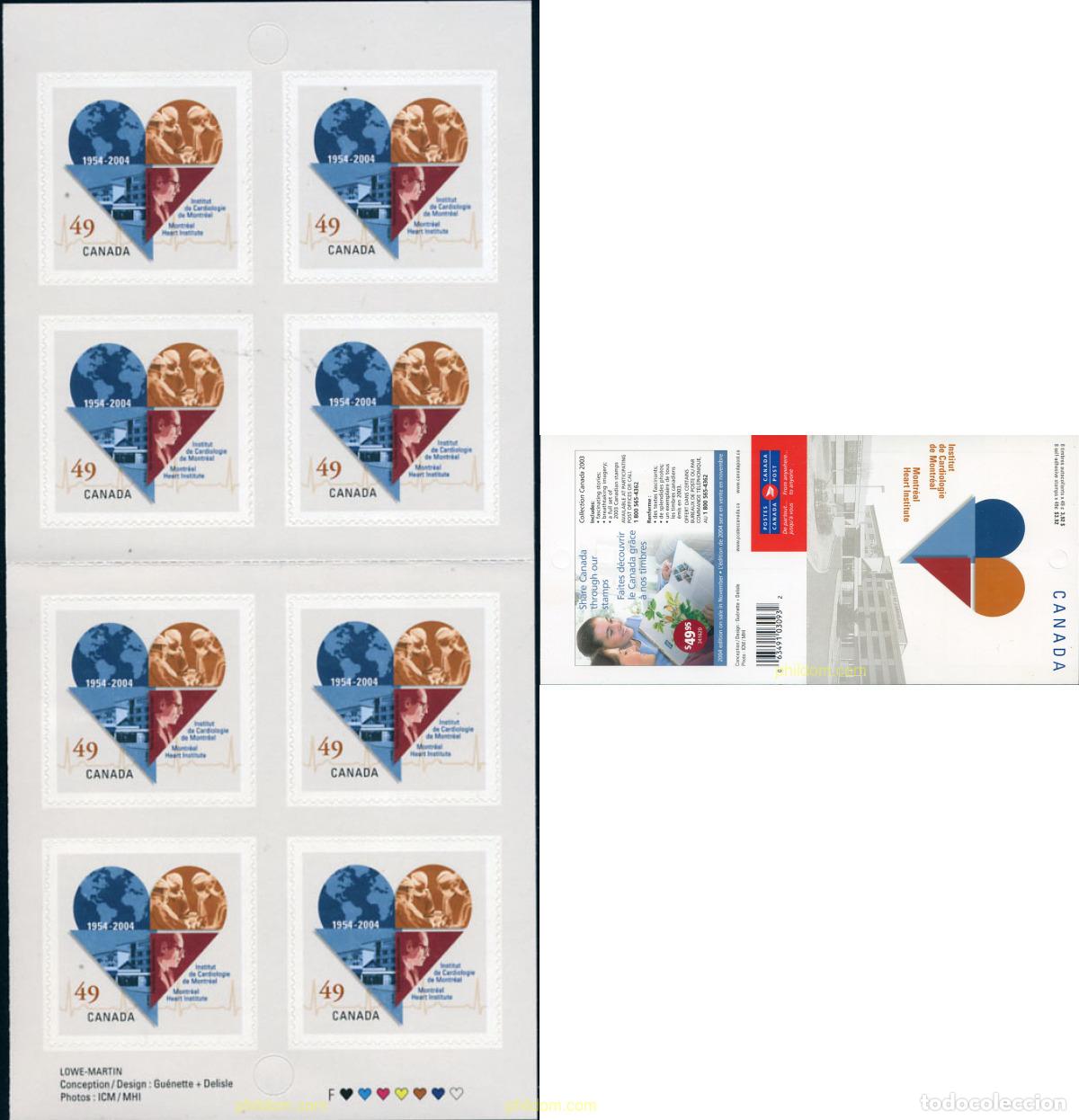 Sellos: 153758 MNH CANADA 2004 50 ANIVERSARIO DEL INSTITUTO CARDIOLOGICO