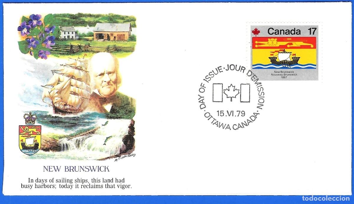 Sellos: Canada 1979 - FDC - Mi 734 - YT 707 D - Bandera de provincia : Nuevo Brunswick