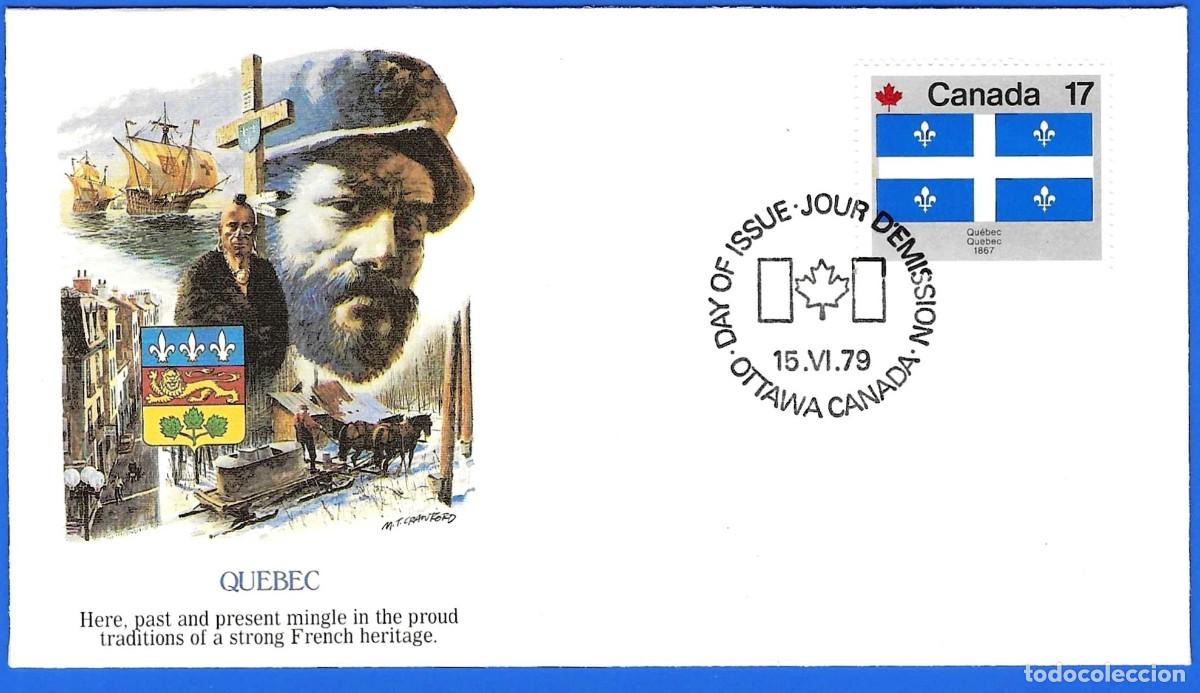 Sellos: Canada 1979 - FDC - Mi 732 - YT 707 BD - Bandera de provincia : Quebec