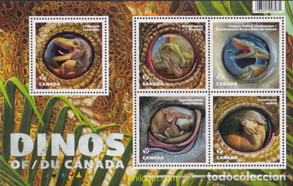 Sellos: 700226 MNH CANADA 2016 FAUNA PREHISTORICA - DINOSAURIOS
