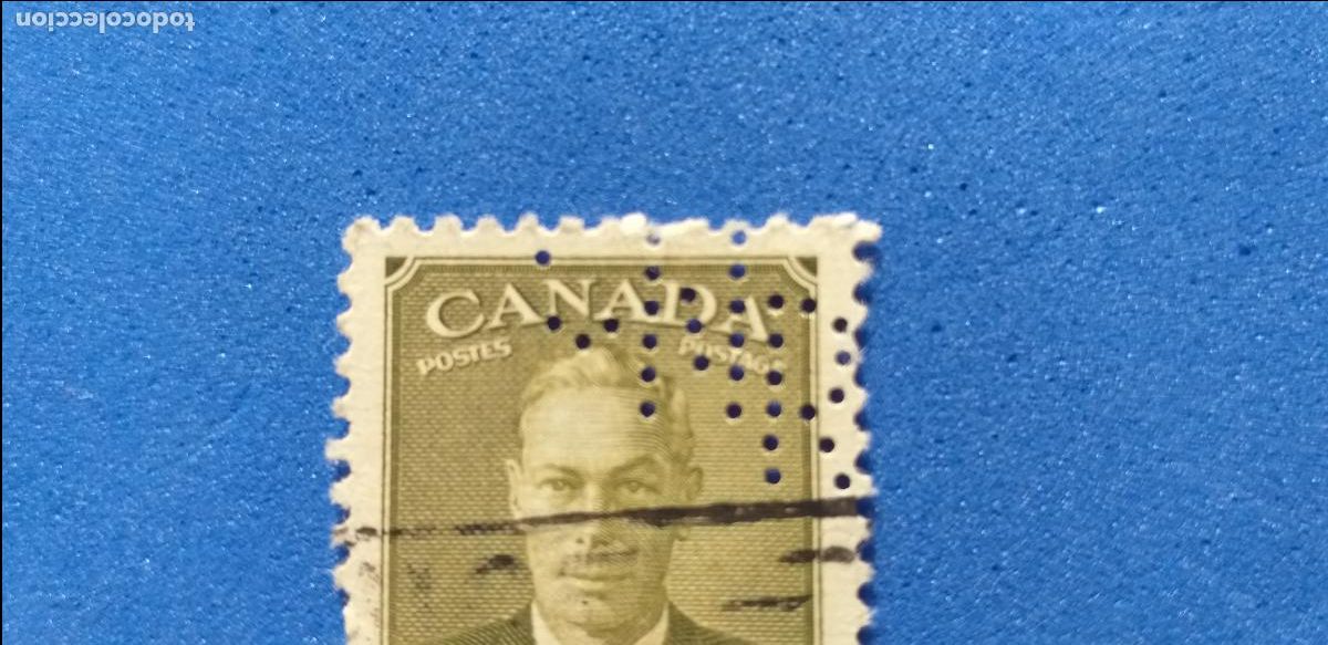 Sellos: Sello de Canad&aacute;. perfins. Perforado LETRAS. - Foto 2