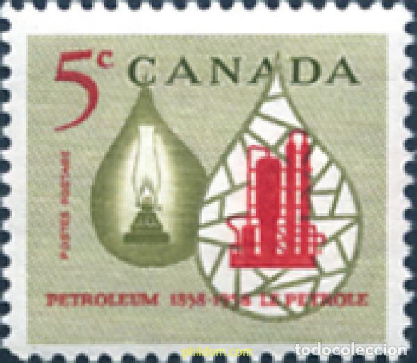 Sellos: 249078 HINGED CANADA 1958 CENTENARIO DE LA INDUSTRIA PETROLERA