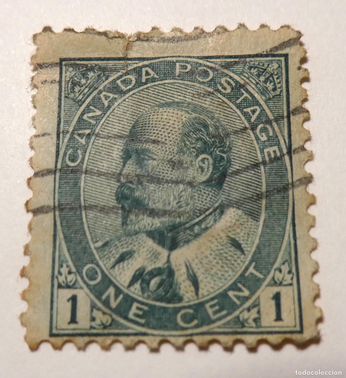 Sellos: Sello postal de Canada 1 centavo de 1903 ,rey Eduardo VII