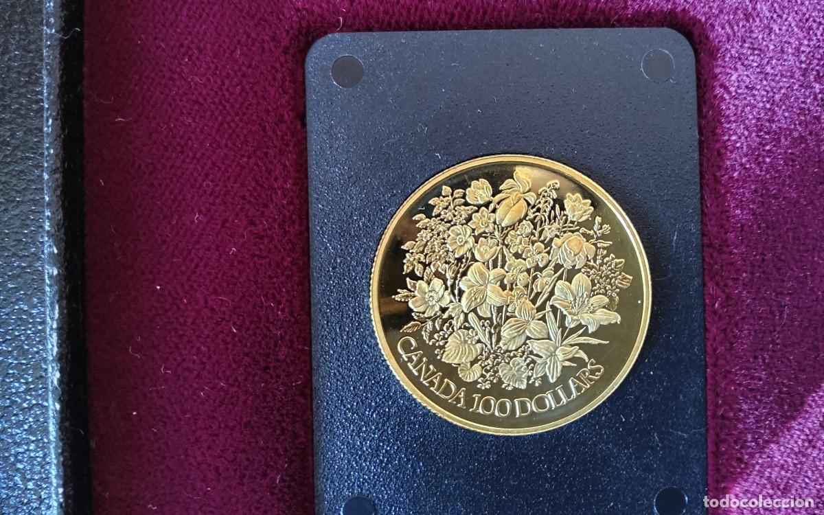 Sellos: MONEDA DE ORO 100 $ CANADA 1.977