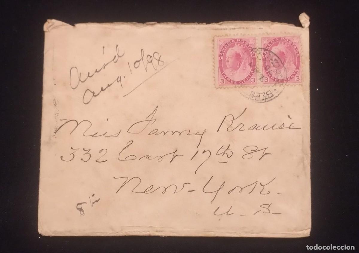 Sellos: TS) 1898 CANADA, WITH QUEEN VICTORIA, CIRCULATE COVER.