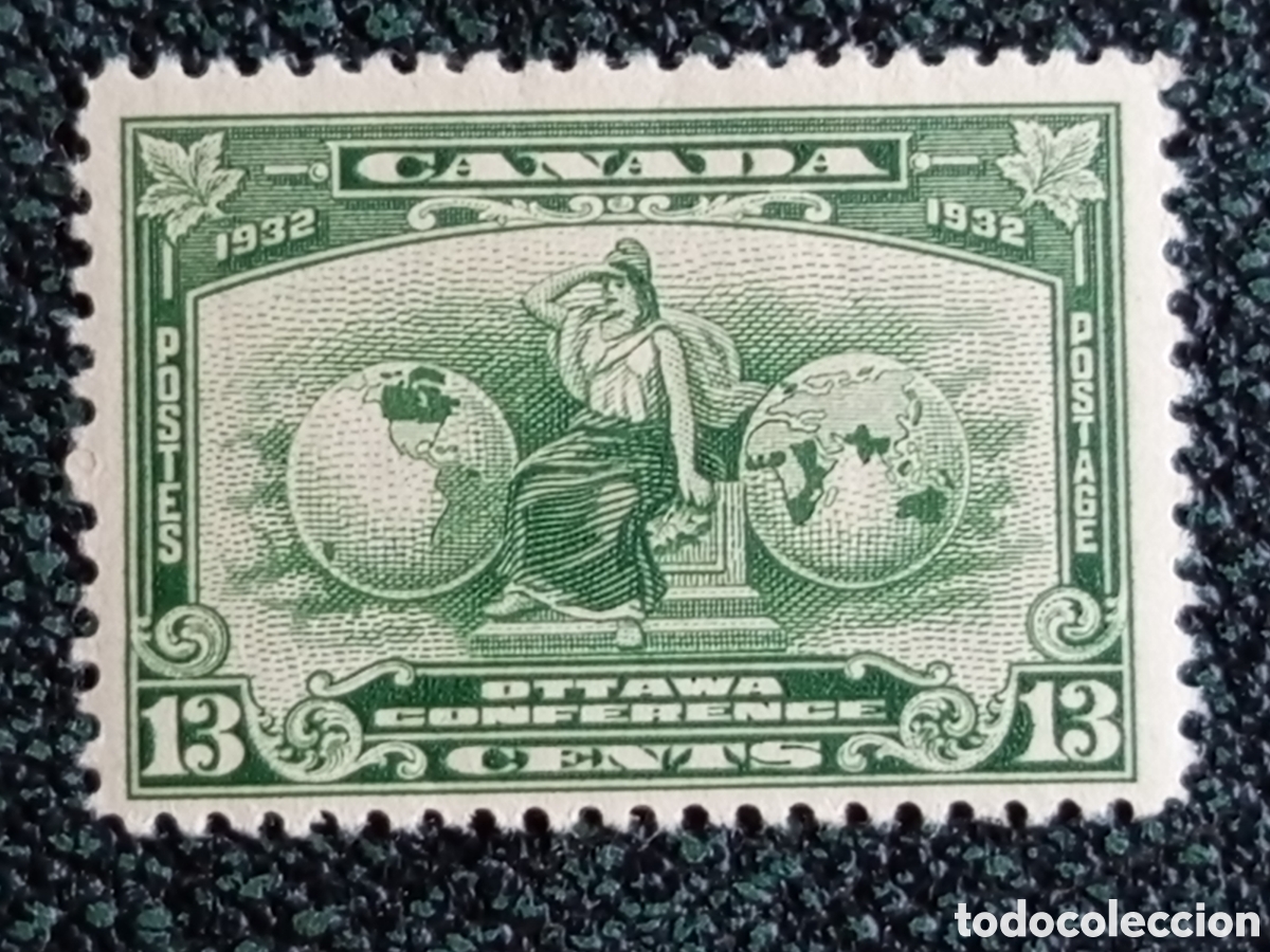 Sellos: Sello Canad&aacute; 1932 - 13 Cents Conferencia Imperial Ottawa Nuevo MH Scott #194
