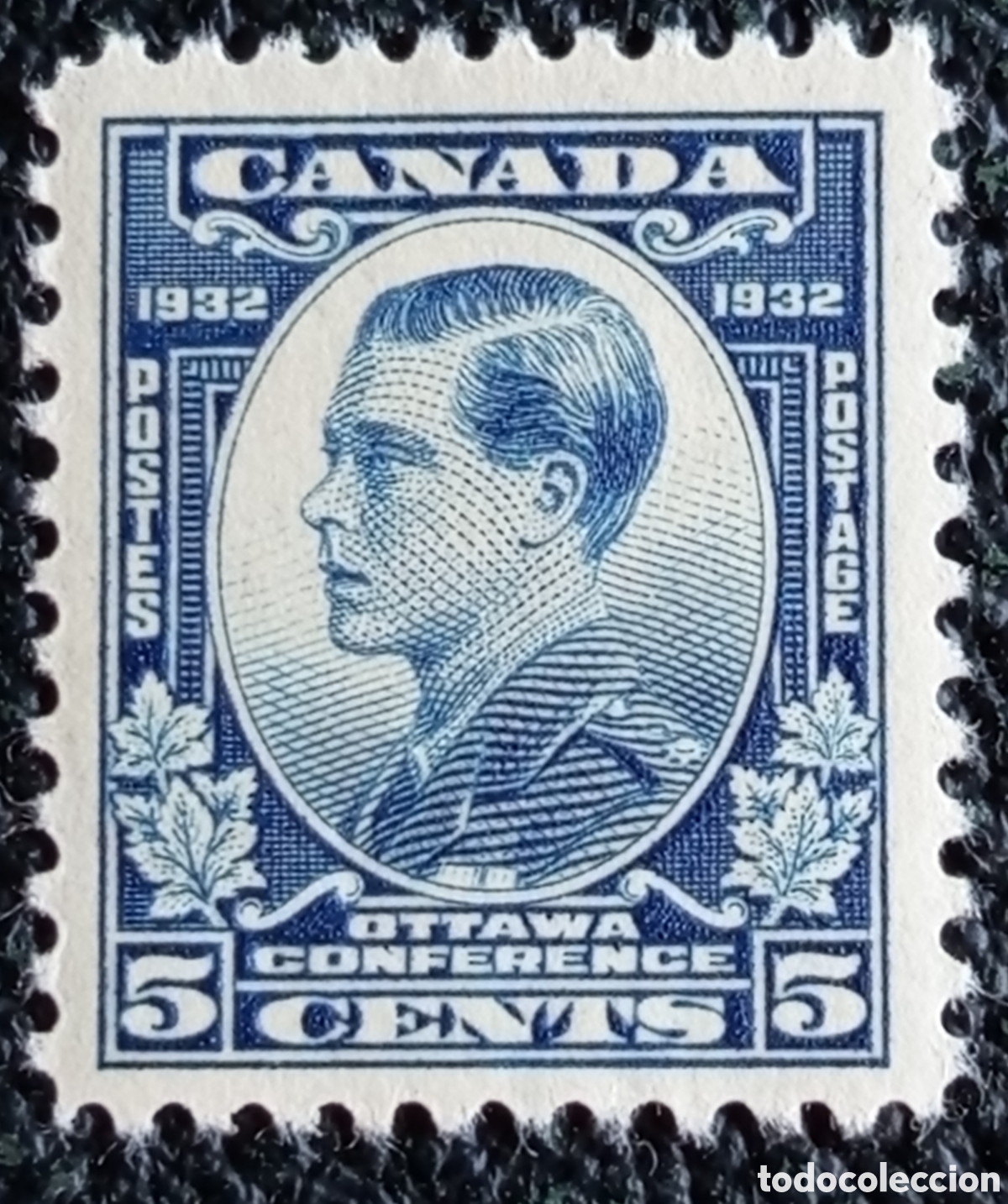 Sellos: Sello Canad&aacute; 1932 - 5 Cents Conferencia Ottawa Pr&iacute;ncipe de Gales Nuevo MH Scott #193