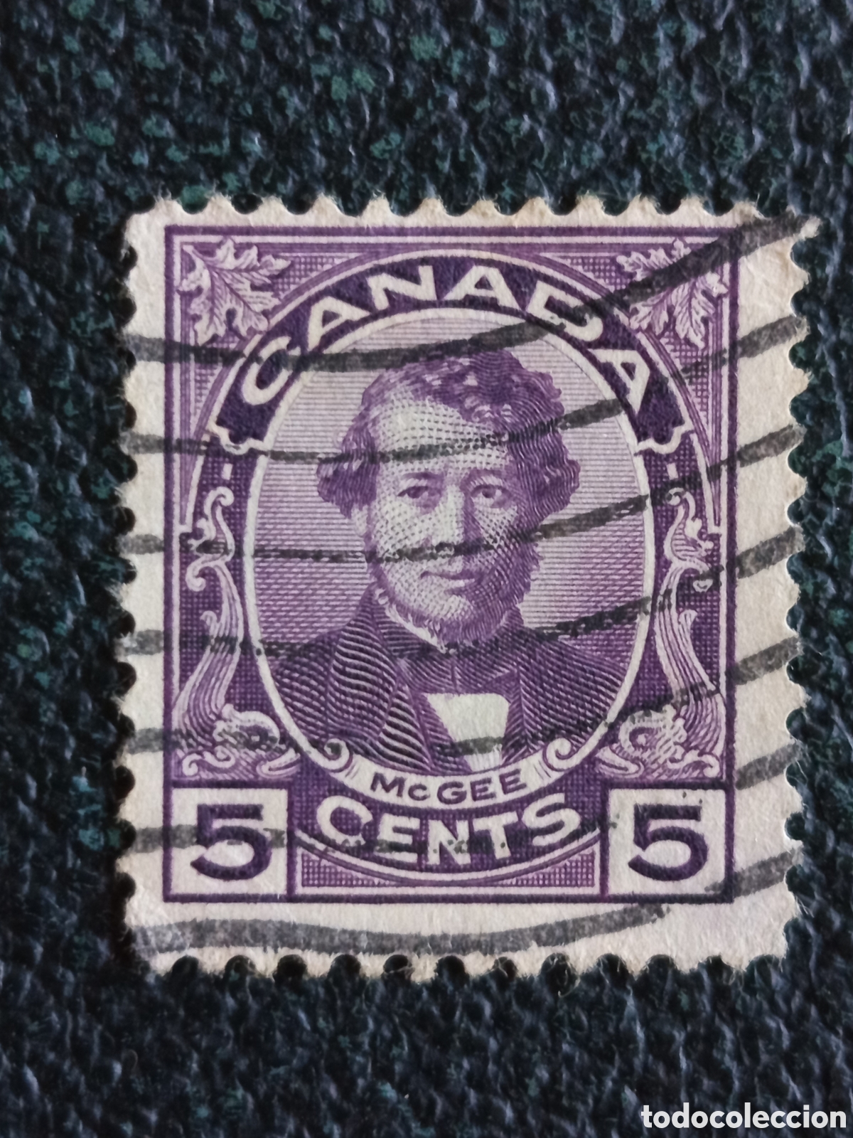 Sellos: Sello Canad&aacute; 1927 - 5 Cents Thomas D&rsquo;Arcy McGee Usado Scott #144