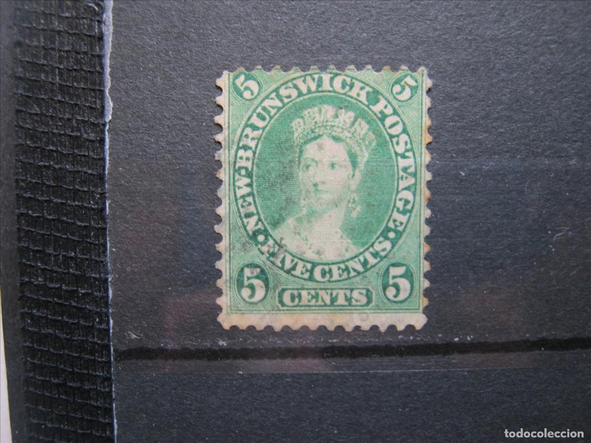 Sellos: NEW BRUNSWICK CANAD&Aacute; 1860-63 YVERT 6 USADO PERFECTO.