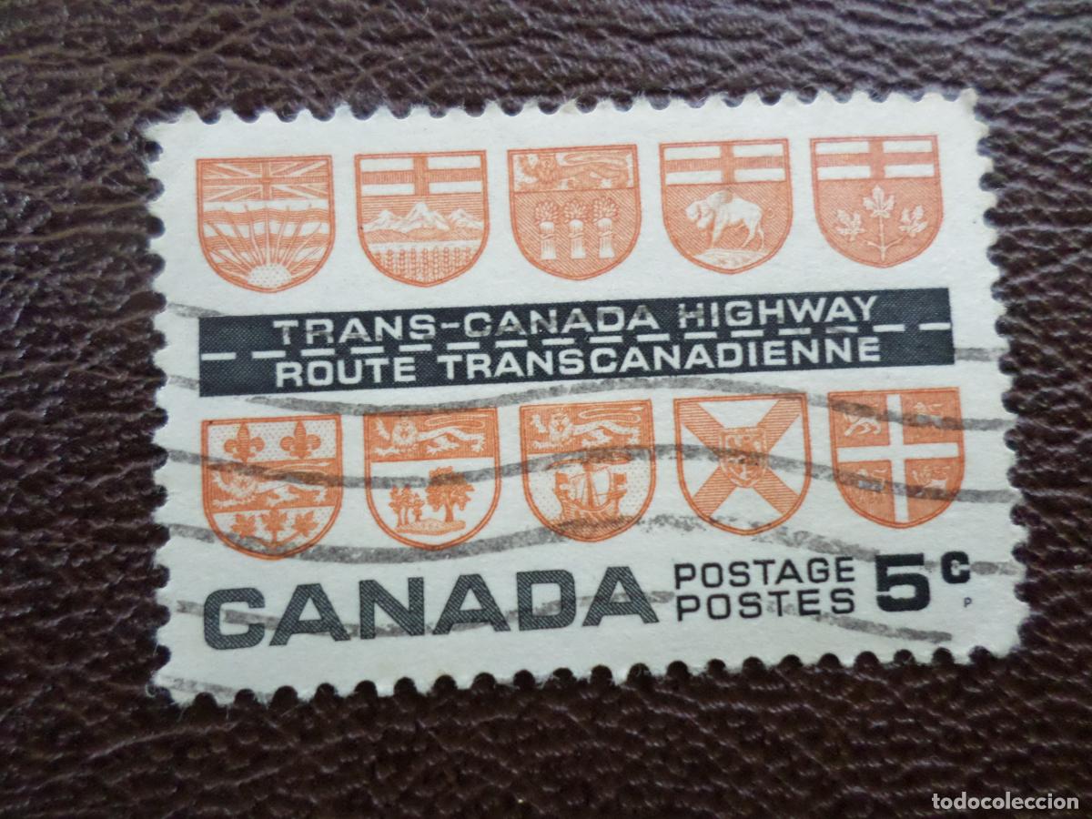 Sellos: .canada, 1962, inauguracion de la ruta transcanadiene, Yvert 327