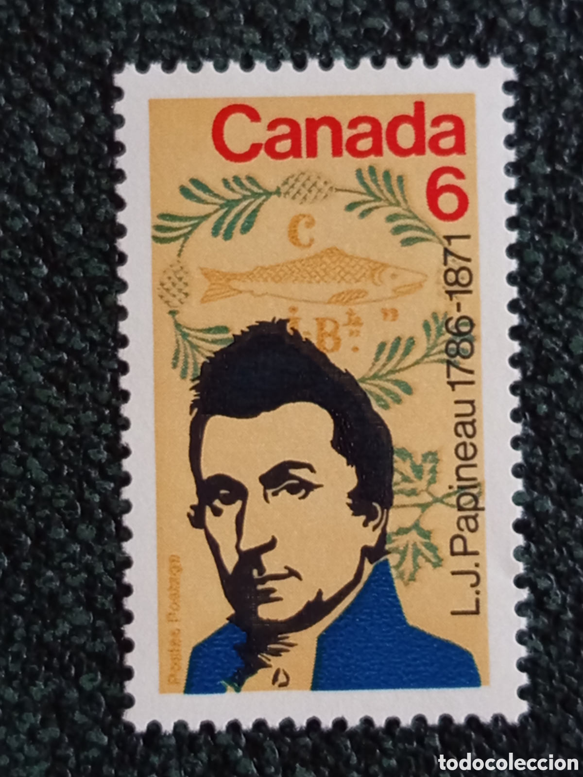 Sellos: Sello Canad&aacute; 1971 Pol&iacute;tico Louis-Joseph Papineau MH Edifil 448 / Scott 532