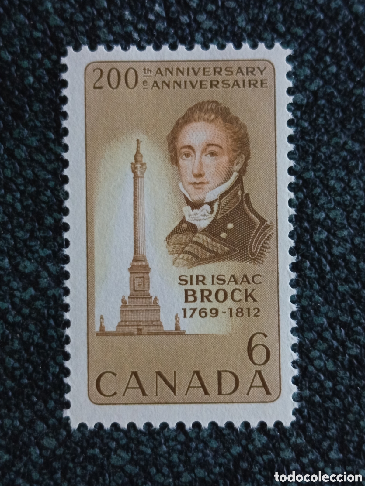 Sellos: Sello Canad&aacute; 1969 General Sir Isaac Brock MH Edifil 419 / Scott 498