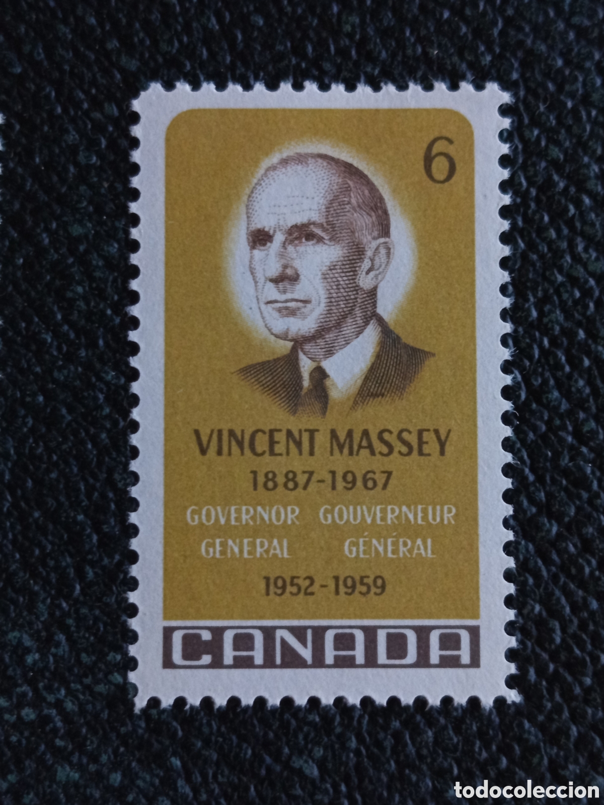 Sellos: Sello Canad&aacute; 1969 Gobernador Vincent Massey MH Edifil 417 / Scott 491