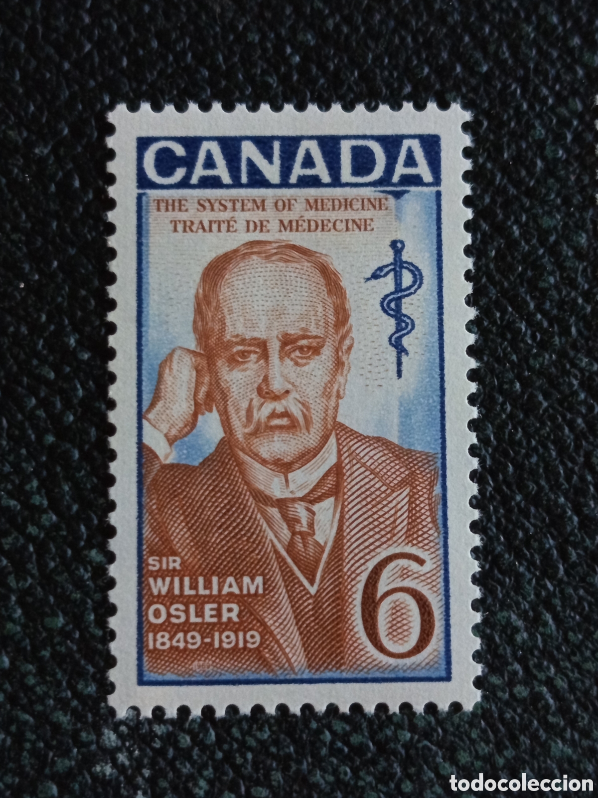 Sellos: Sello Canad&aacute; 1969 M&eacute;dico Sir William Osler MH Edifil 420 / Scott 499
