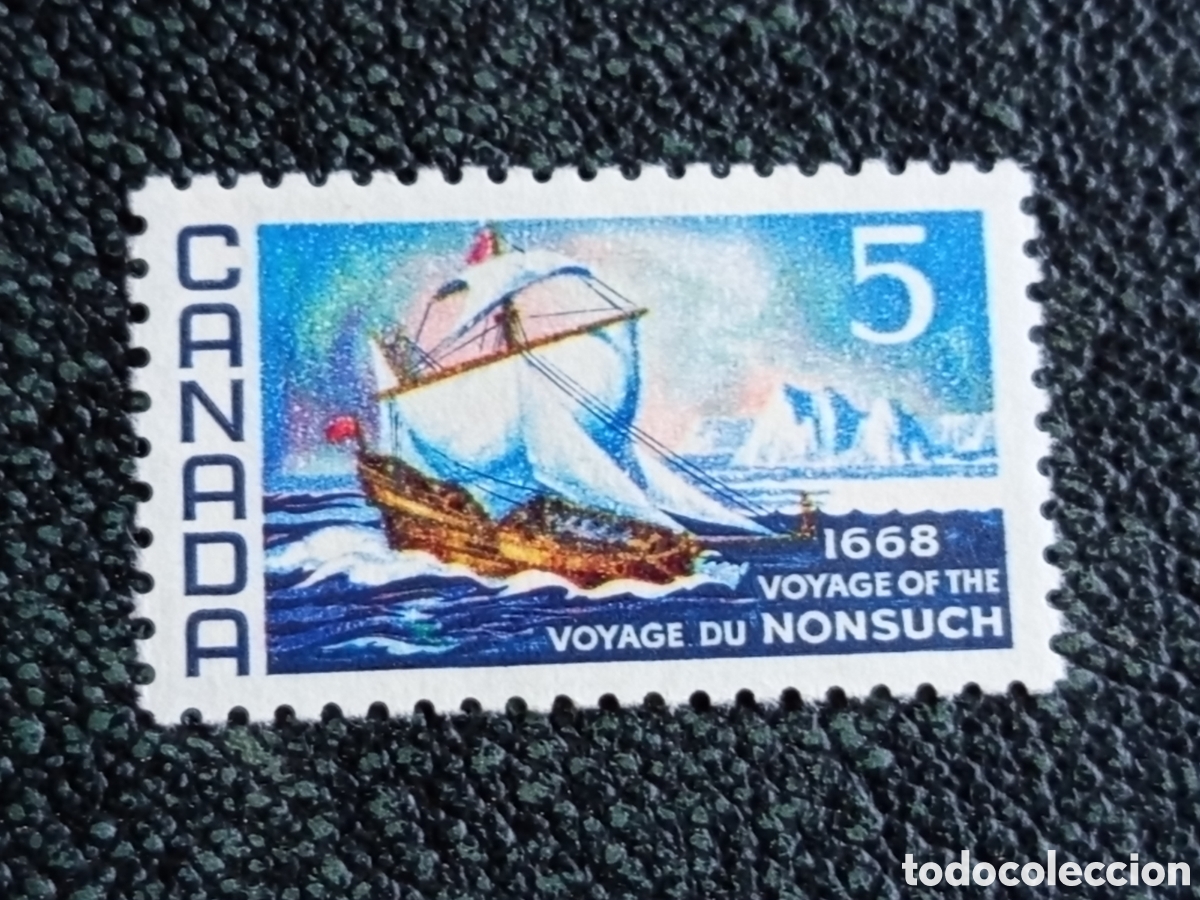 Sellos: Sello Canad&aacute; 1968 Viaje del Barco Nonsuch 1668 MH Edifil 400 / Scott 482