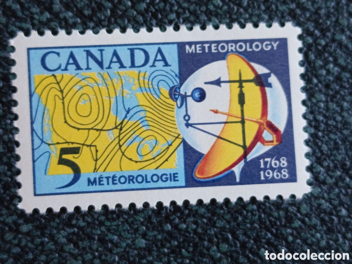 Sellos: Sello Canad&aacute; 1968 Bicentenario Meteorolog&iacute;a MH Edifil 399 / Scott 479