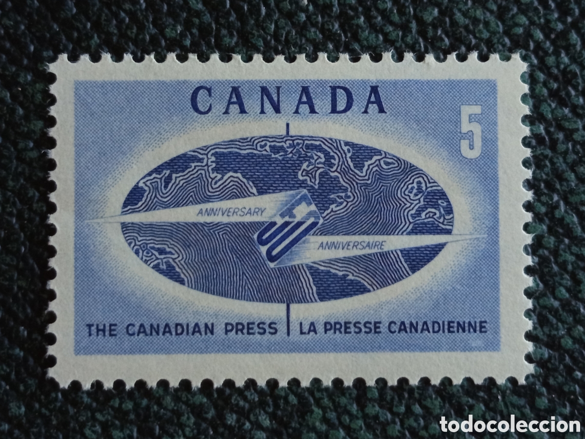 Sellos: Sello Canad&aacute; 1967 Cincuentenario Agencia Canadian Press MH Edifil 368 / Sc 472