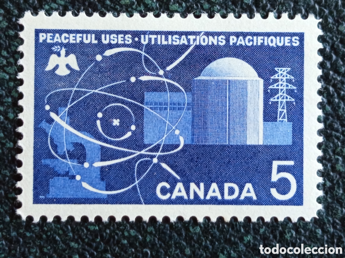 Sellos: Sello Canad&aacute; 1966 Energ&iacute;a At&oacute;mica Usos Pac&iacute;ficos MH Edifil 356 / Scott 449