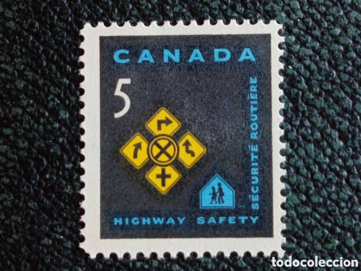 Sellos: Sello Canad&aacute; 1966 Seguridad Vial Se&ntilde;ales Tr&aacute;fico MH Edifil 353 / Sc 447