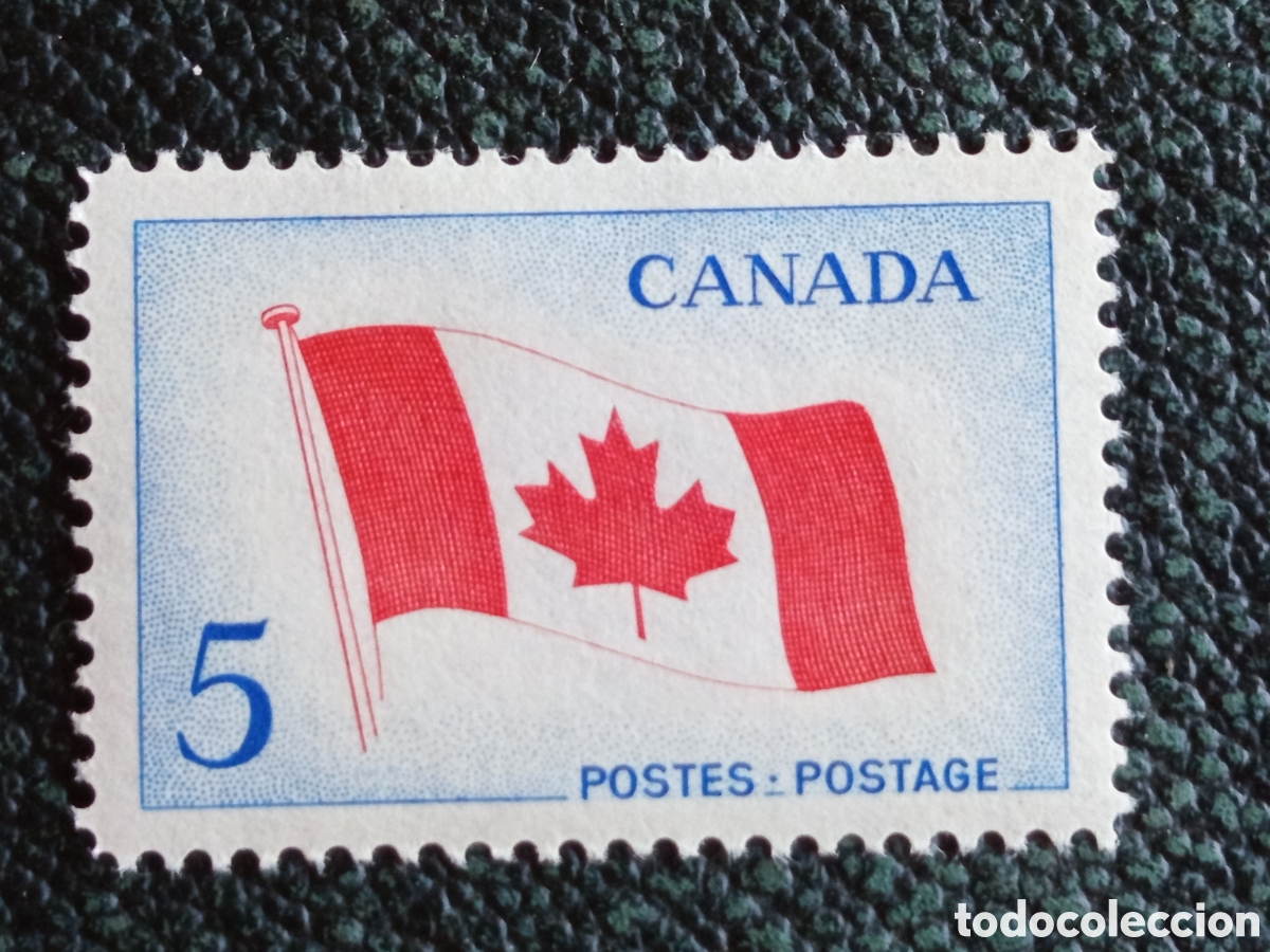 Sellos: Sello Canad&aacute; 1965 Adopci&oacute;n Nueva Bandera Hoja Arce MH Edifil 352 / Scott 437