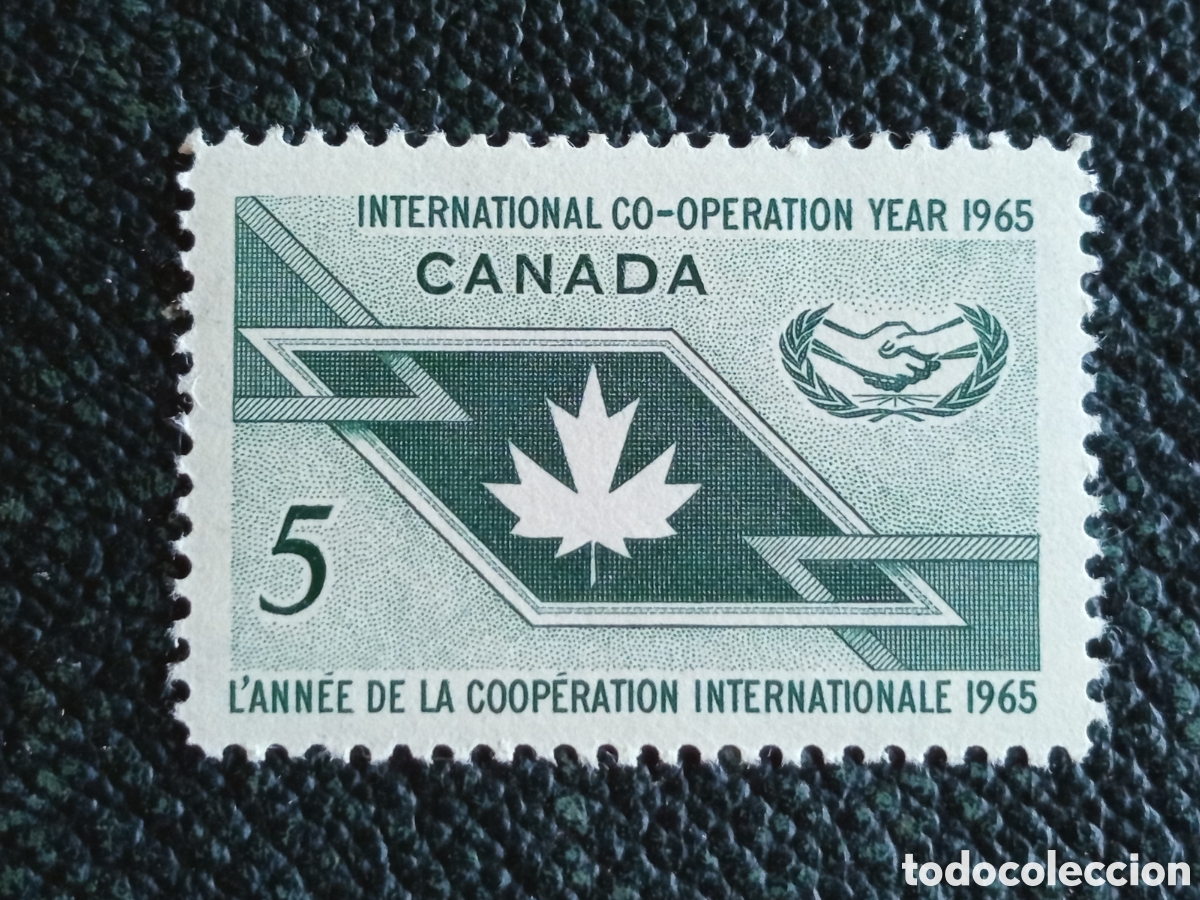 Sellos: Sello Canad&aacute; 1965 A&ntilde;o Cooperaci&oacute;n Internacional MH Edifil 350 / Scott 436
