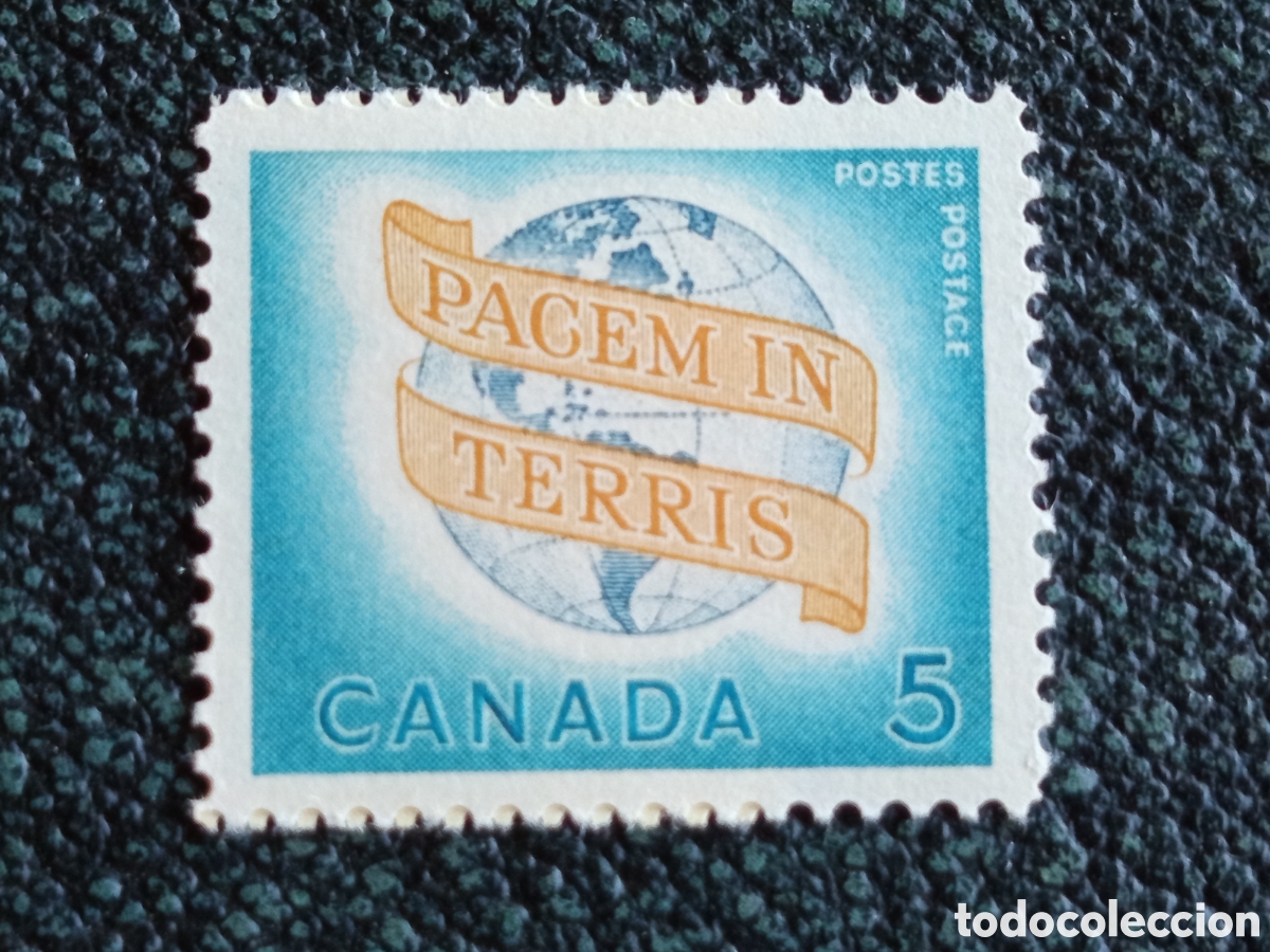 Sellos: Sello Canad&aacute; 1965 Enc&iacute;clica Pacem in Terris Paz MH Edifil 351A / Scott 438