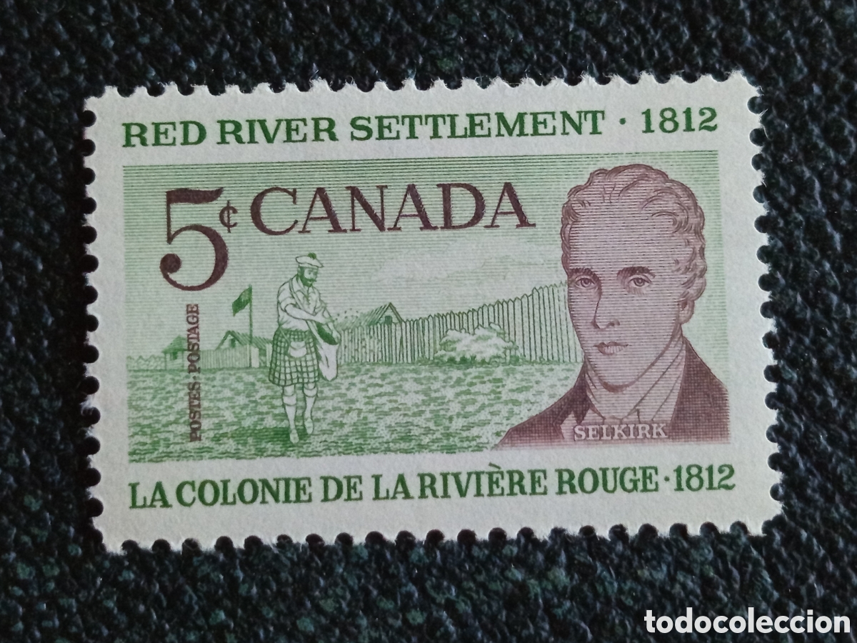 Sellos: Sello Canad&aacute; 1962 Colonia del R&iacute;o Rojo Lord Selkirk MH Edifil 321 / Scott 397