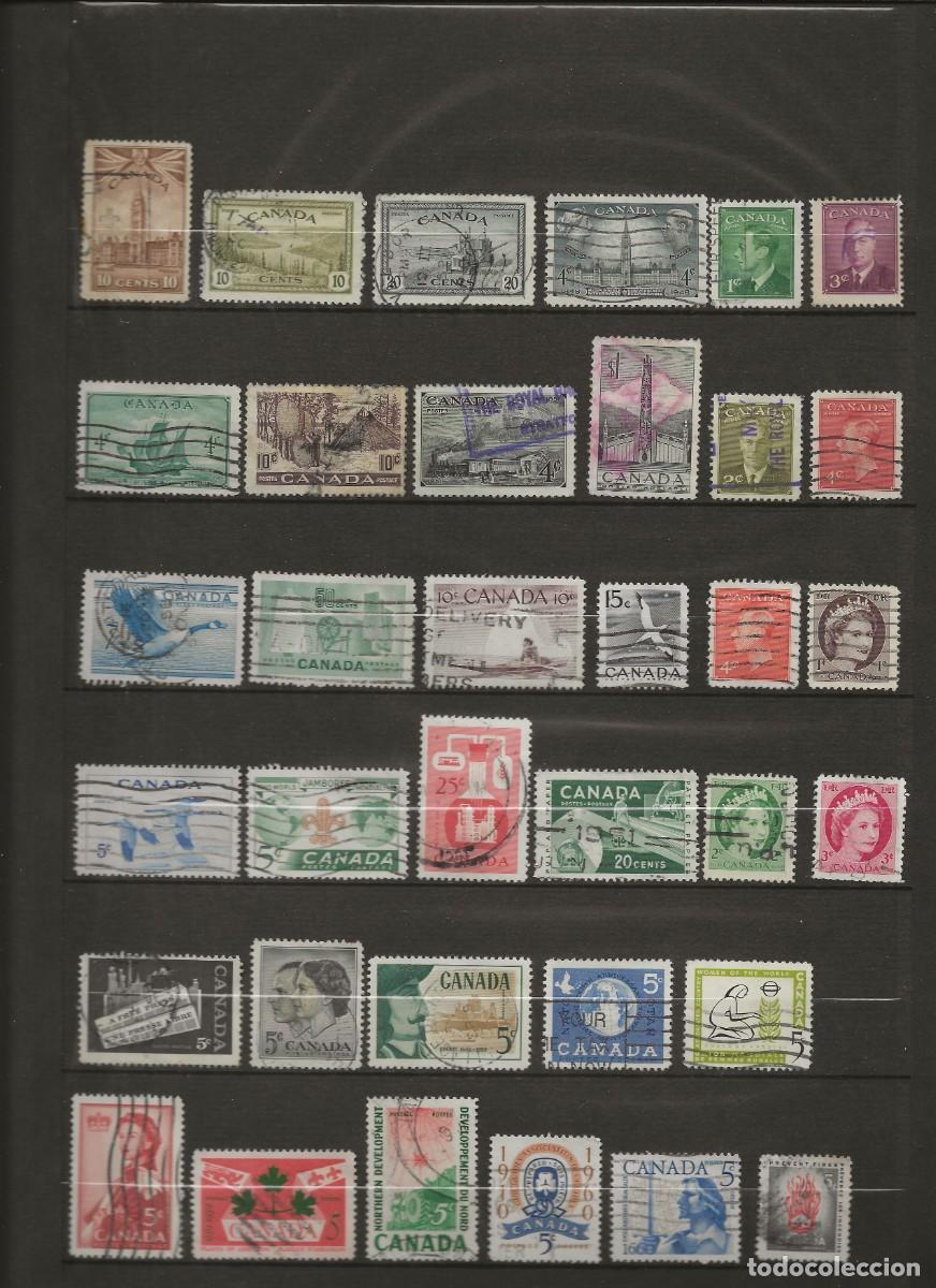 Sellos: CANADA - LOT DE TIMBRES SUR PAGE D'ALBUM