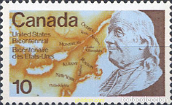 Sellos: 130058 MNH CANADA 1976 BICENTENARIO DE LA INDEPENDENCIA DE LOS ESTADOS UNIDOS
