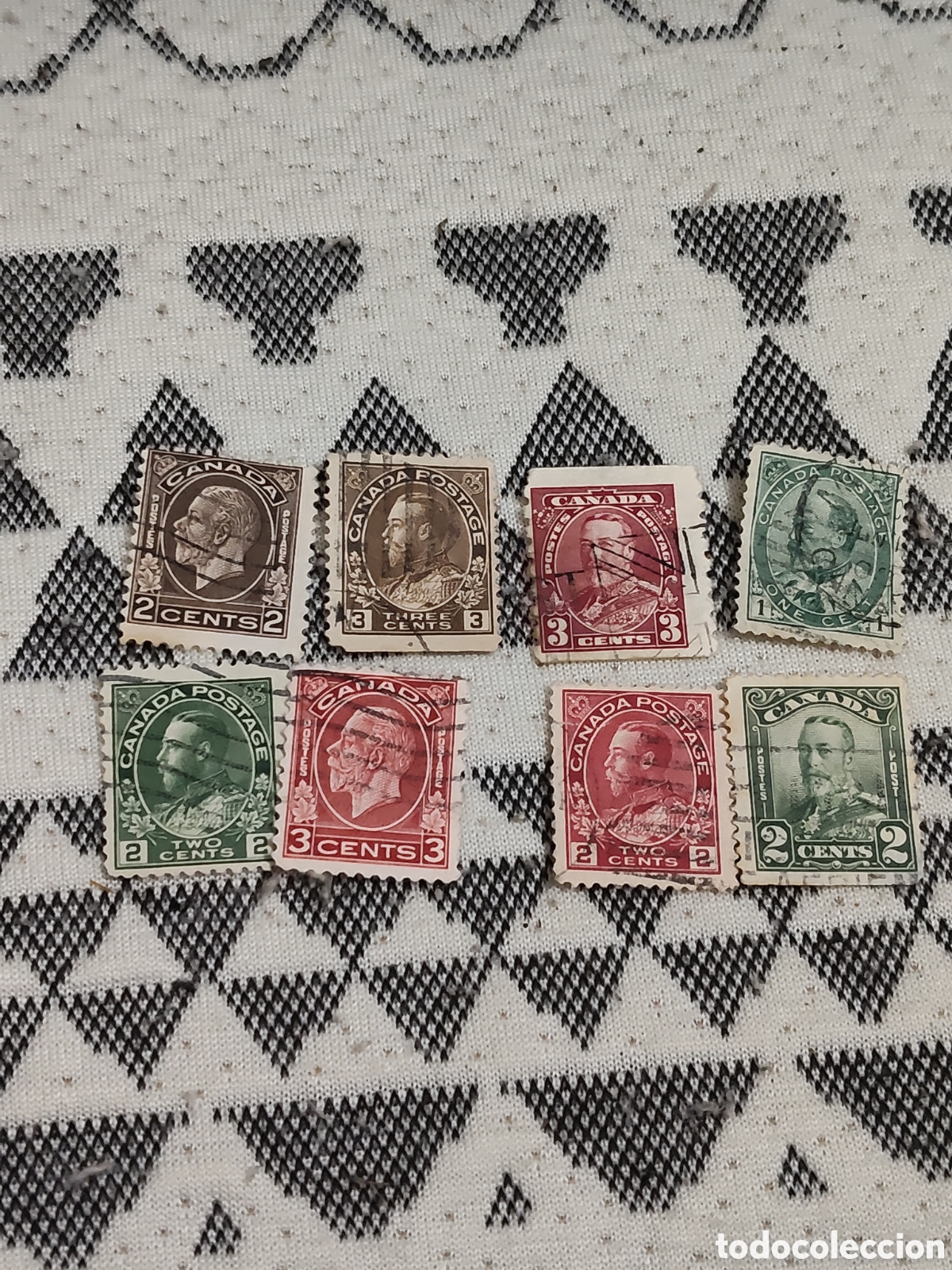 Sellos: 8 sellos de Canad&aacute; Rey Jorge V 1911-32
