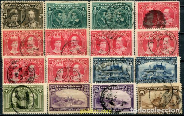 Sellos: 796335 USED CANADA 1908 3 CENTENARIO DE LA FUNDACION DE QUEBEC