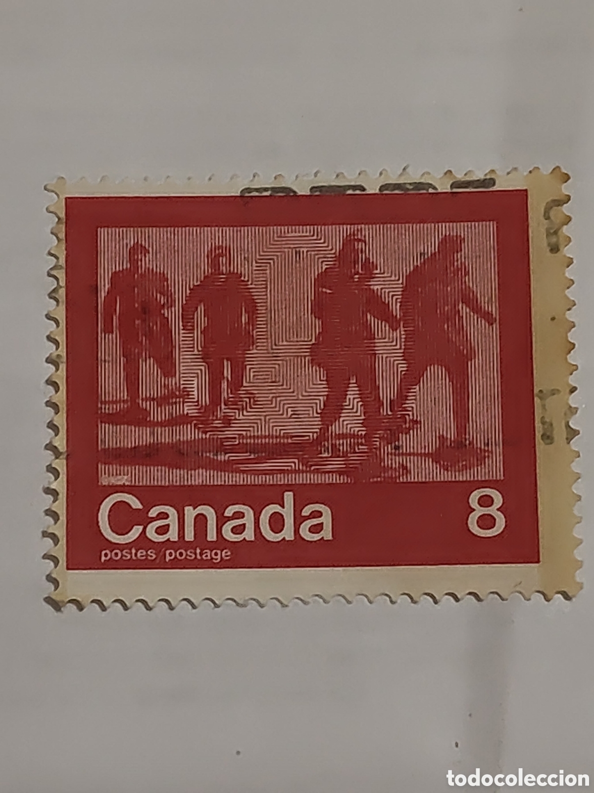 Selos: Sello de Canad&aacute; deportes de invierno raquetas de nieve 1974