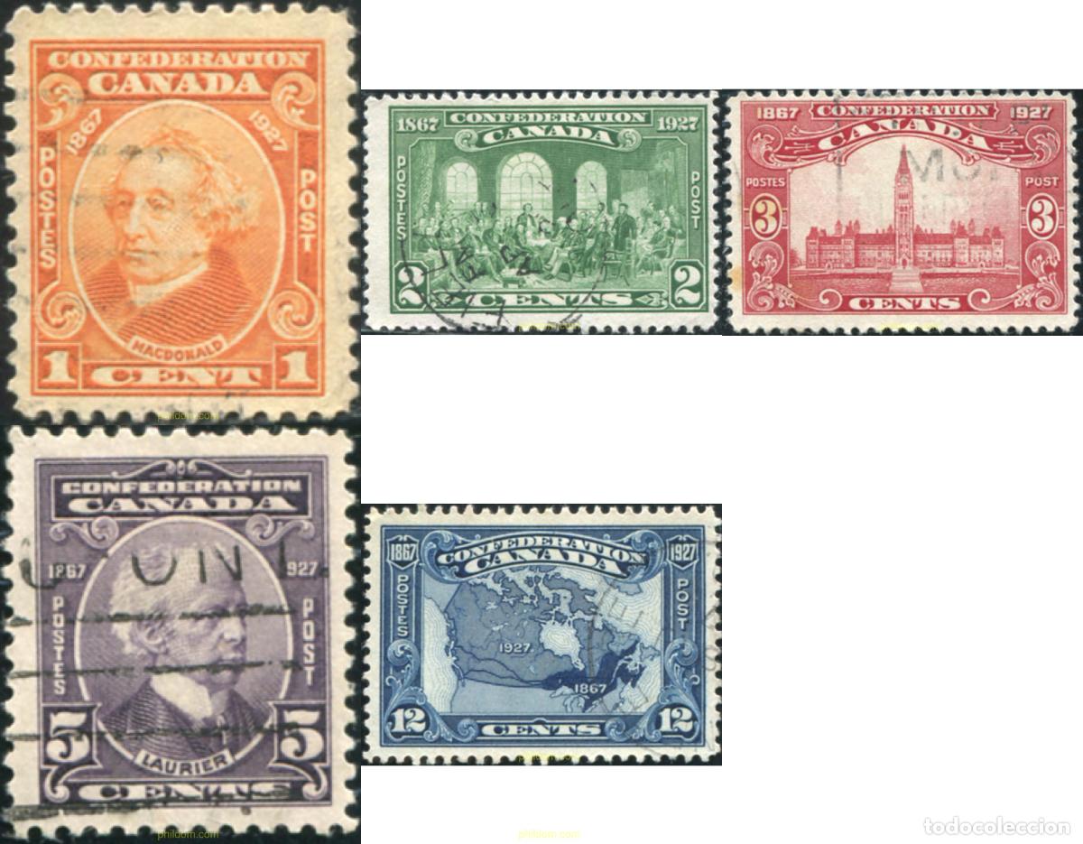 Stamps: 796590 USED CANADA 1927 60 ANIVERSARIO DE LA CONFEDERACION
