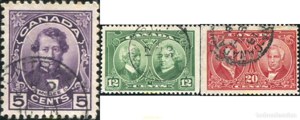 Selos: 796593 USED CANADA 1927 PERSONALIDADES HISTORICAS