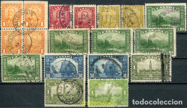 Francobolli: 796674 USED CANADA 1928 REY GEORGE V Y VISTAS
