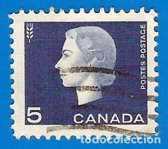 Sellos: Canada. 1962. Scott # 405. Reina Isabel II. Trigo