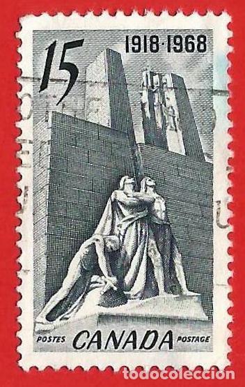 Briefmarken: Canada. 1968. Scott # 486. Memorial canadiense. Primera Guerra Mundial