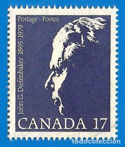 Sellos: Canada. 1980. Scott # 859. John George Diefenbaker. Primer Ministro