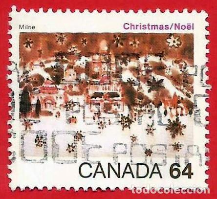 Selos: Canada. 1984. Scott # 1042. Navidad. Nieve en Belen, de D. Milne