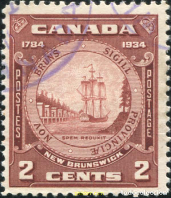 Selos: 796758 USED CANADA 1934 150 ANIVERSARIO DE LA FUNDACION DE LA PROVINCIA DE NUEVO BRUNSWICK
