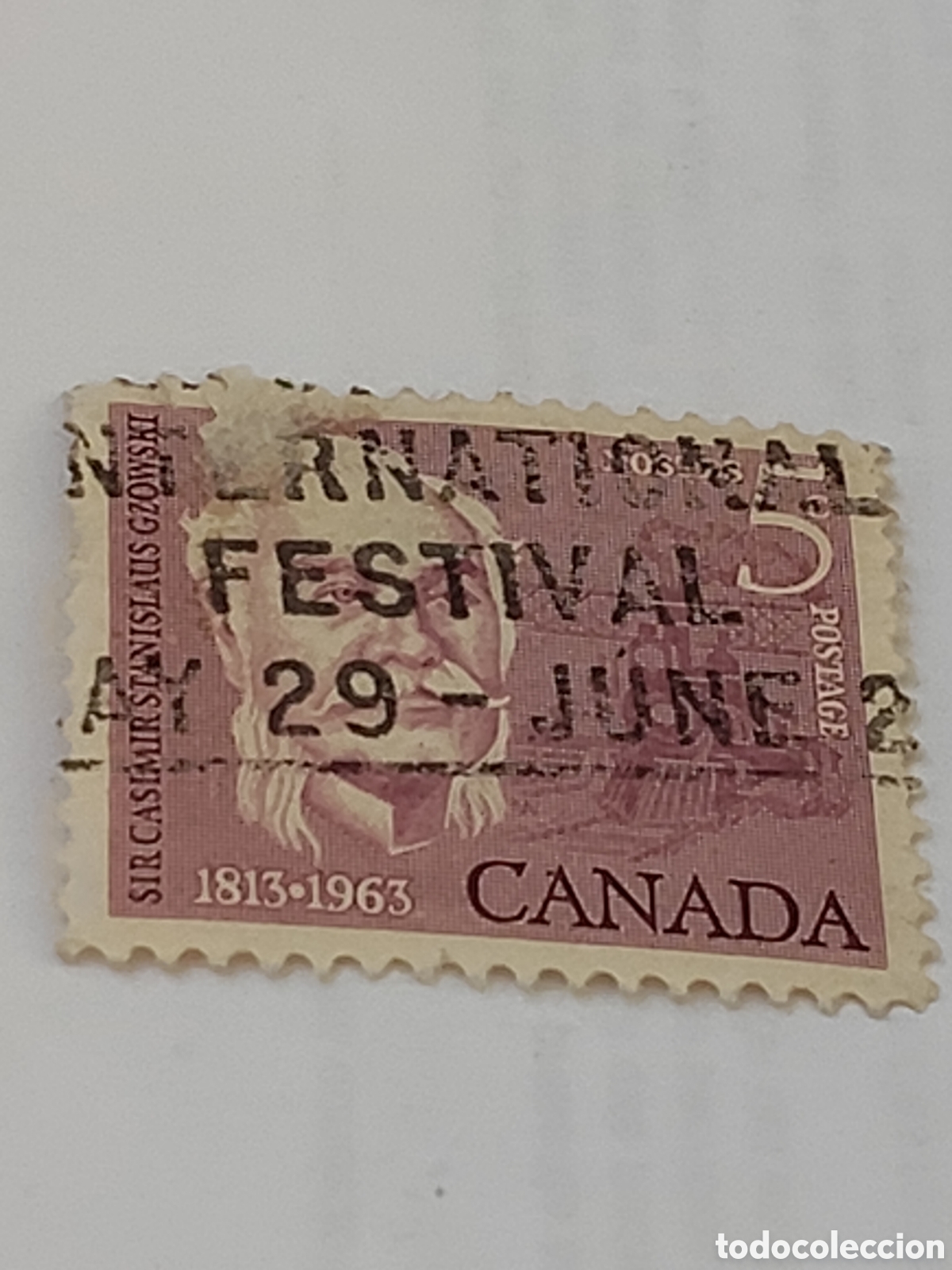 Francobolli: Sello de Canad&aacute; Sir Casimiro Stanislaus ingeniero,militar y educador