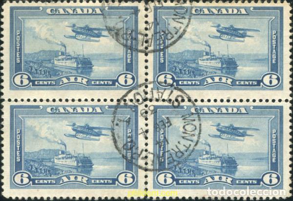 Stamps: 796843 USED CANADA 1938 VISTAS Y AVION