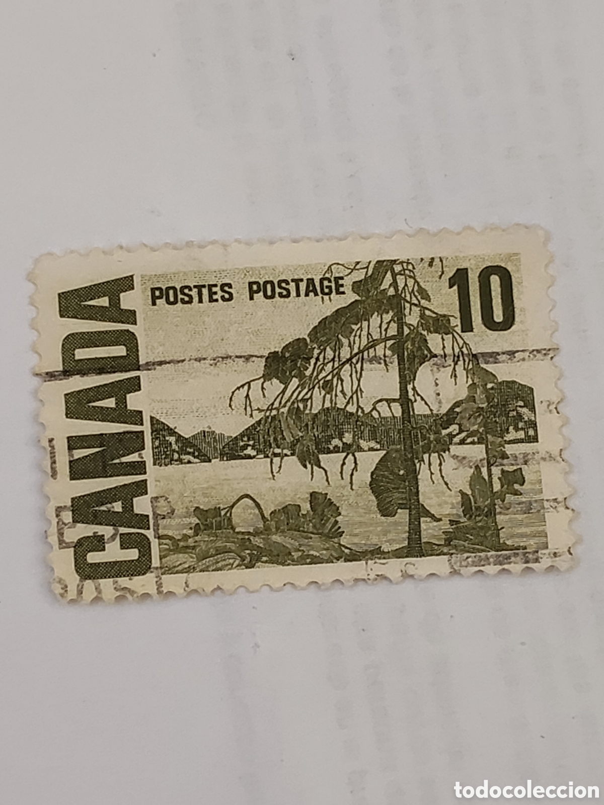 Francobolli: Sello de Canad&aacute; pintura El pino Gris del artista canadiense Tom Thomson 1967