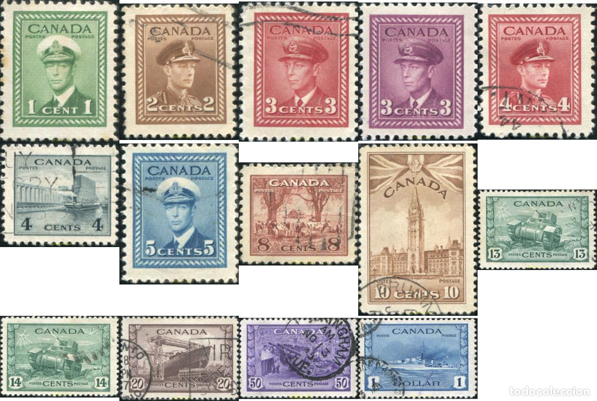Selos: 796860 USED CANADA 1942 PRO AYUDAS DE GUERRA