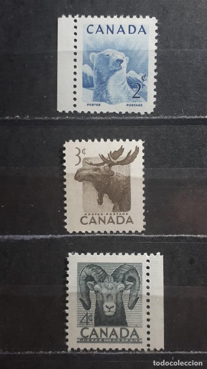 Sellos: CANAD&Aacute;. A&Ntilde;O 1953 **. YVERT 257/59. S. Cpta.
