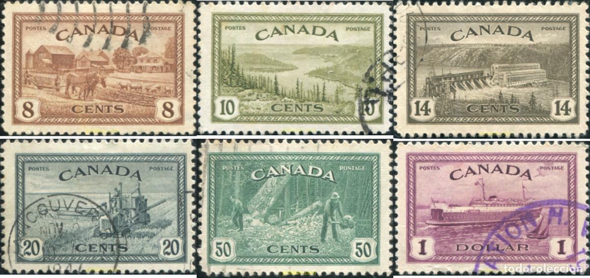 Sellos: 797107 USED CANADA 1946 COMMEMORACION DEL RETORNO A LA ECONOMIA