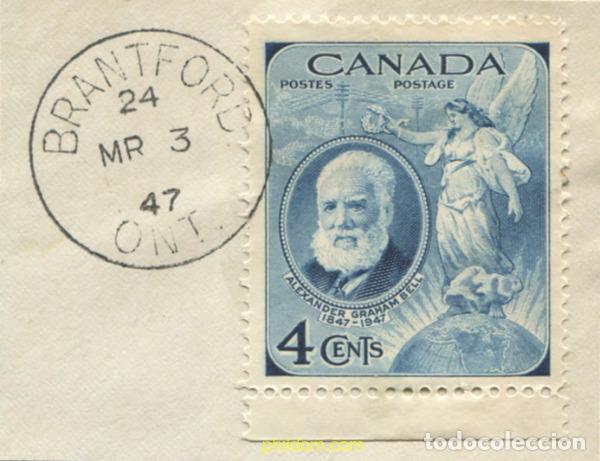Sellos: 797115 USED CANADA 1947 CENTENARIO DEL NACIMIENTO DE ALEXANDER GRAHAM BELL