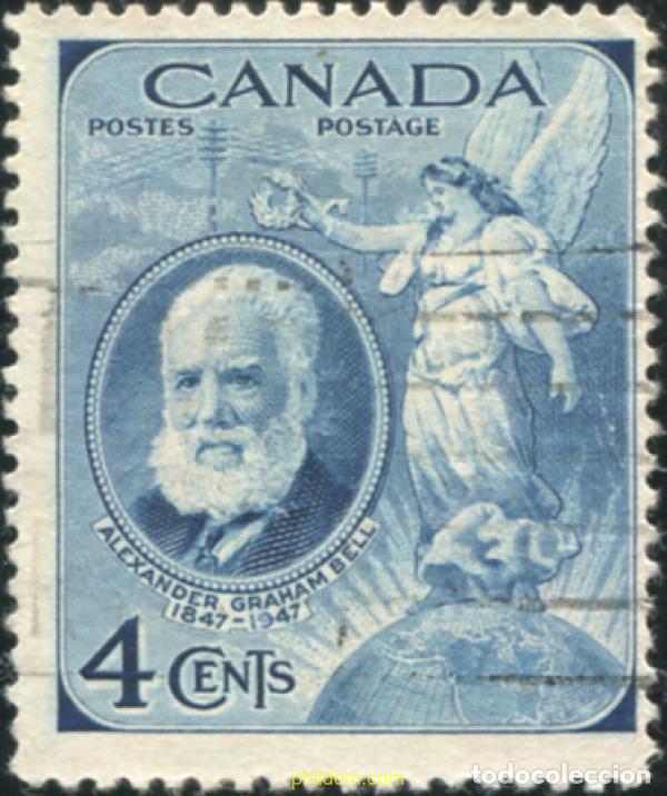 Sellos: 797114 USED CANADA 1947 CENTENARIO DEL NACIMIENTO DE ALEXANDER GRAHAM BELL