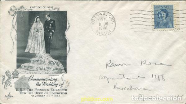 Sellos: 797124 USED CANADA 1948 BODA DE LA PRINCESA ISABEL - Foto 1