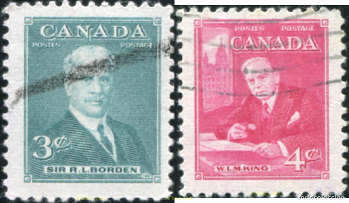 Sellos: 797150 USED CANADA 1951 PRIMEROS MINISTROS